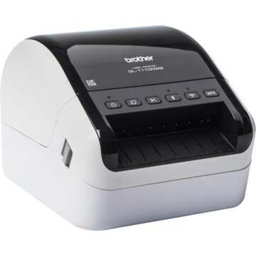 Brother QL-1110NWB Wide Format, Postage and Barcode Professional Thermal Monochrome Label Printer with Wireless Connectivity