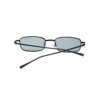 FEISEDY Vintage Small Rectangle Sunglasses Women Men Retro Trendy Square Metal Frame Sun Glasses B2295