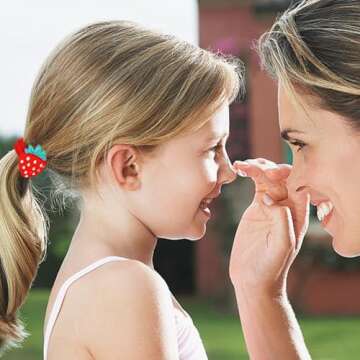 Strawberry Hair Ties for Baby Girls Toddler - 10Pcs Strawberry Red Hair Elastics No Damage Soft Rubber Hair Bands Hair Ropes Ponytail Holders Cute Strawberry Hair Accessories for Girls Teens Gifts