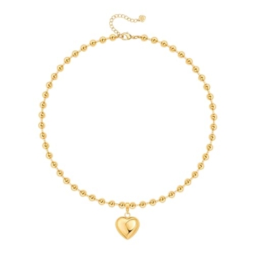 Trendy PEARLADA Y2K Heart Pendant Necklace - Stylish and Versatile