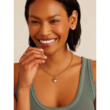 Trendy PEARLADA Y2K Heart Pendant Necklace - Stylish and Versatile