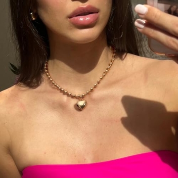 Trendy PEARLADA Y2K Heart Pendant Necklace - Stylish and Versatile