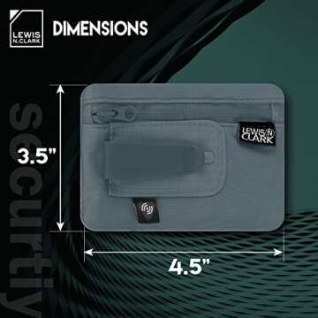 Lewis N. Clark RFID Hidden Clip Stash Money Belt Travel Pouch + Credit Card/Id Holder for Women & Me...