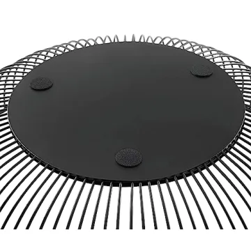 7UYUU Modern Black Wire Fruit Basket - 11 Inches