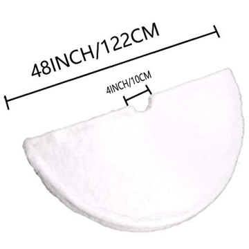 48 Inch Faux Fur Christmas Tree Skirt for Elegant Decor