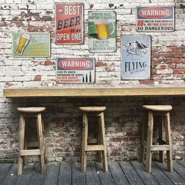 Vintage Metal Tin Sign Middle Earth Travel Art