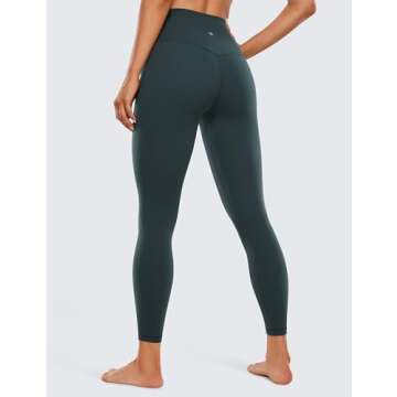CRZ YOGA Womens Butterluxe High Waisted Yoga Leggings 25" - Double Seamed Buttery Soft Comfy Athleti...