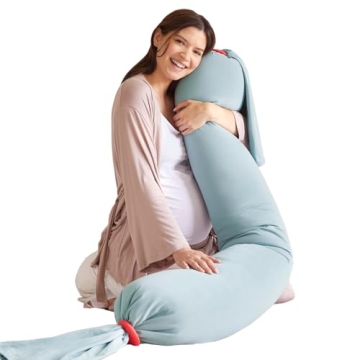 bbhugme Adjustable Pregnancy Pillow – Full Body Support for Side Sleeping - Adjustable Firmness an...