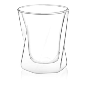 JoyJolt Lacey Whiskey Double Wall Glasses Set of 2 Insulated
