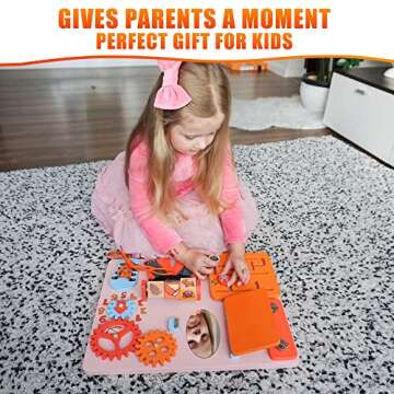 Unique Wooden Toddler Busy Board for Learning Fun