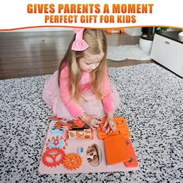 Unique Wooden Toddler Busy Board for Learning Fun