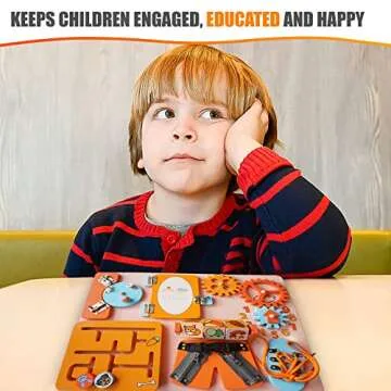 Unique Wooden Toddler Busy Board for Learning Fun