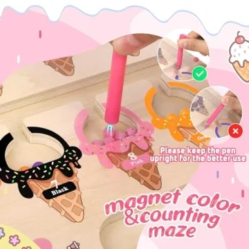 Magnetic Color and Number Maze for 2-5 Year Olds