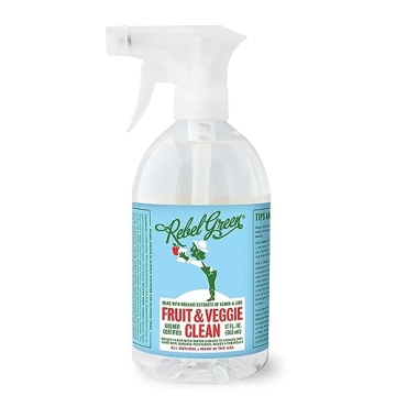 Rebel Green Fruit & Veggie Wash - Natural Produce Wash - Plant-Based Vegetable Wash - Fruit and Vege...