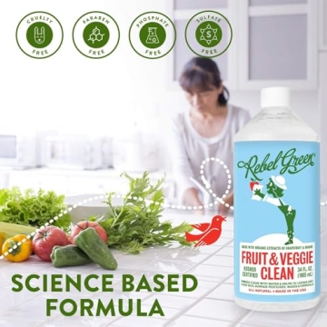 Rebel Green Fruit & Veggie Wash - Natural Produce Cleaner