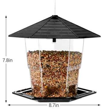 Jealoeur Bird Feeders for Outdoors Hanging Seed Feeder