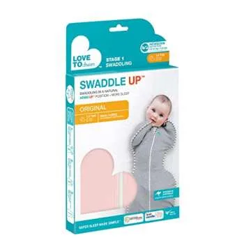 Love to Dream Swaddle UP, Baby Sleep Sack, Self-Soothing Swaddles for Newborns, Improves Sleep, Snug Fit Helps Calm Startle Reflex, New Born Essentials for Baby, 1.0 TOG, 5-8.5 lbs, Pink