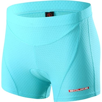 Comfortable Eco-daily Women’s Cycling Shorts with 3D Padding in Blue