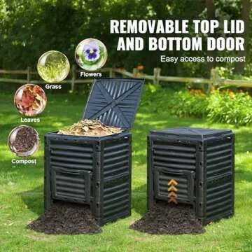 VEVOR 80 Gallon Outdoor Compost Bin - Easy Assembly