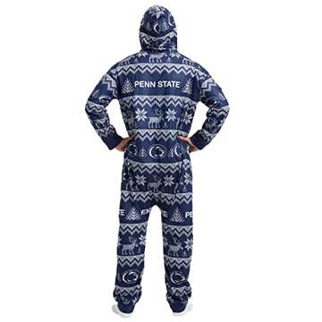 FOCO Penn State Nittany Lions NCAA Ugly Pattern One Piece Pajamas - 2XL
