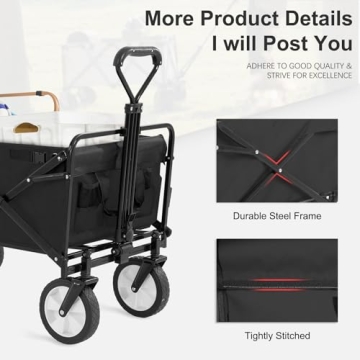 PayLessHere Collapsible Wagon for Beach Camping and More