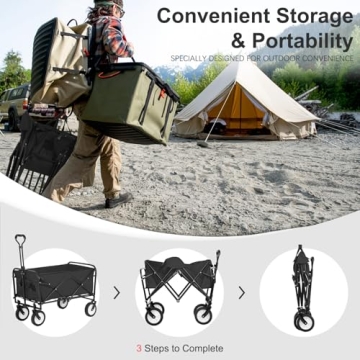 PayLessHere Collapsible Wagon for Beach Camping and More