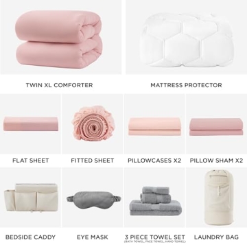 Bedsure 14-Piece Dorm Bedding Set - Perfect for College Life