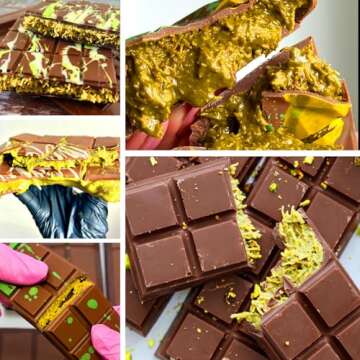 AIERSA Silicone Dubai Chocolate Bar Mold Deep, Thick Chocolate Molds, Candy Bar Mold for Filling Dubai Chocolate Pistachio Bar, Knafeh Stuffed Chocolate Bars