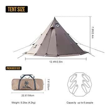 OneTigris 6 Person Teepee Tent