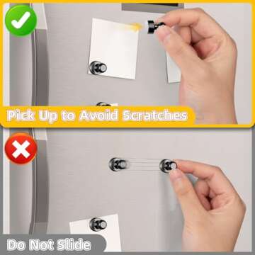 VNDUEEY 16Pcs Black Fridge Magnets Refrigerator Magnets, Strong Magnets Fridge, Whiteboard Magnets, Fridge Magnets Adults, Small Magnets for Kitchen, Office, School, Locker, Map Decorative