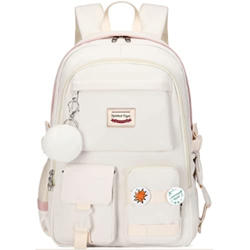 Spotted Tiger School Backpack Set for Girls Cute Durable