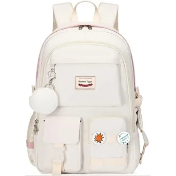 Spotted Tiger School Backpack Set for Girls Cute Durable