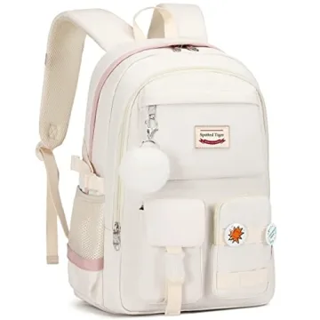 Spotted Tiger School Backpack Set for Girls Cute Durable