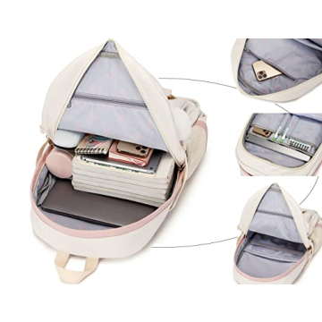 Spotted Tiger School Backpack Set for Girls Cute Durable