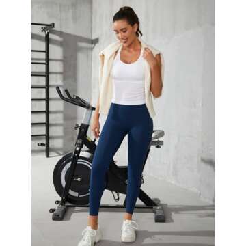 ATTRACO Women's Ribbed Workout Crop Top with Built-in Bra