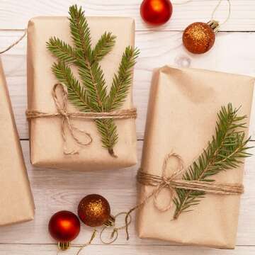 Tenn Well Natural Jute Twine, 500 Feet Long Brown Twine String Rope for Crafts, Gift Wrapping, Gardening, Bouquets, Holiday Decorations