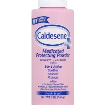 Caldesene Medicated Protecting Body Powder with Zinc Oxide and Cornstarch, Talc Free, 5 Oz