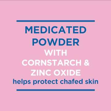Caldesene Medicated Protecting Body Powder with Zinc Oxide and Cornstarch, Talc Free, 5 Oz