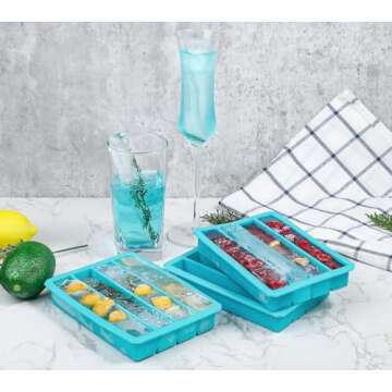 Webake Silicone Ice Cube Trays for Water Bottles