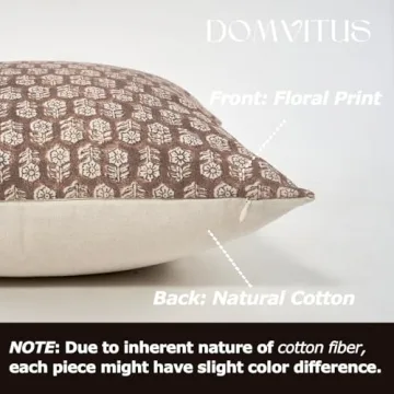 DOMVITUS Floral Pillow Cover 20x20 - High-Quality Decorative