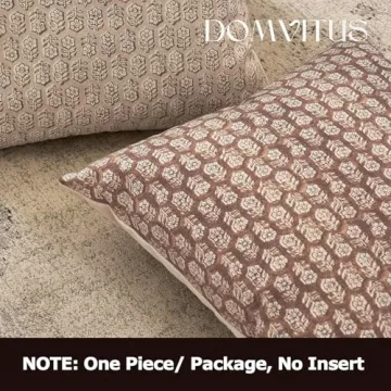 DOMVITUS Floral Pillow Cover 20x20 - High-Quality Decorative