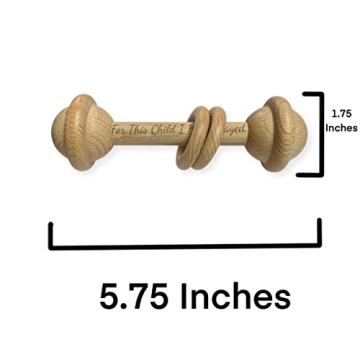 Personalized Custom Rattle, Engraved Beechwood Baby Gift