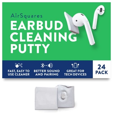 AirSquares Earbud Cleaning Putty, AirPods Cleaning Kit, Safely Remove Ear Wax, Dirt & Gunk from Wire...