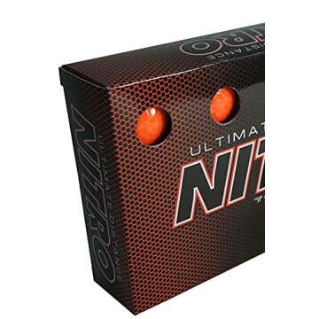 Long Distance High-Durability Golf Balls (15PK) All Levels-Nitro Ultimate Distance Titanium Core Hig...