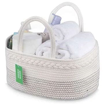 Stylish Woven Rope Baby Basket for Organizing Essentials