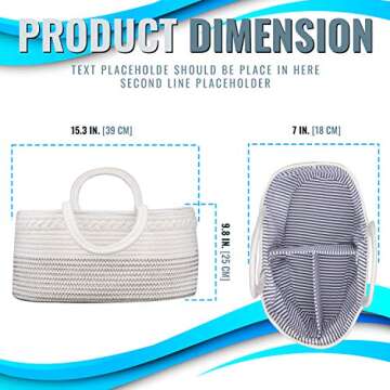 Stylish Woven Rope Baby Basket for Organizing Essentials