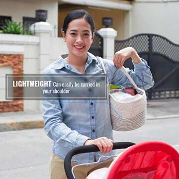 Stylish Woven Rope Baby Basket for Organizing Essentials