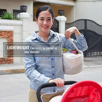 Stylish Woven Rope Baby Basket for Organizing Essentials
