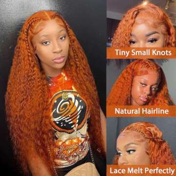Ginger Lace Front Wig - HD Human Hair, Vibrant Style