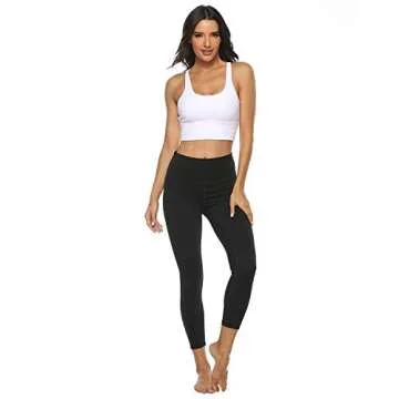 Sports Bras for Women, 2 Criss-Cross Back Strappy Sports Bra Removable Padded Longline Medium Support Yoga Workout Crop Tops for Sports White